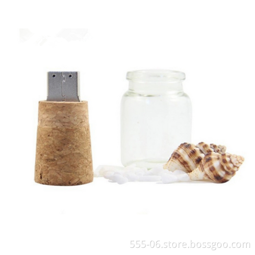 Drift bottle USB flash drive, Glass bottle USB, Transparent bottle sticks gadbet pen with paper box
